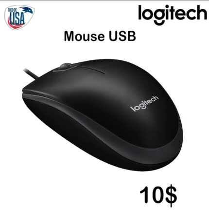 Logitech - USB mouse óptico, USB mouse 910-001439., Negro